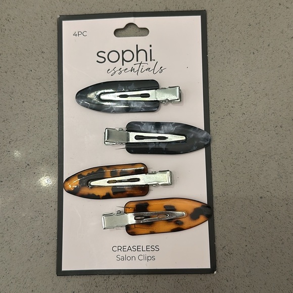 NEW 2 SETS No crease creaseless salon clips 10 total Blue, Cream, Tortoise - Picture 2 of 4